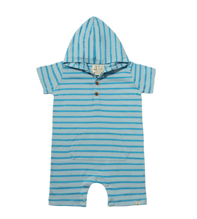 Me & Henry CHARLIE Hooded Romper