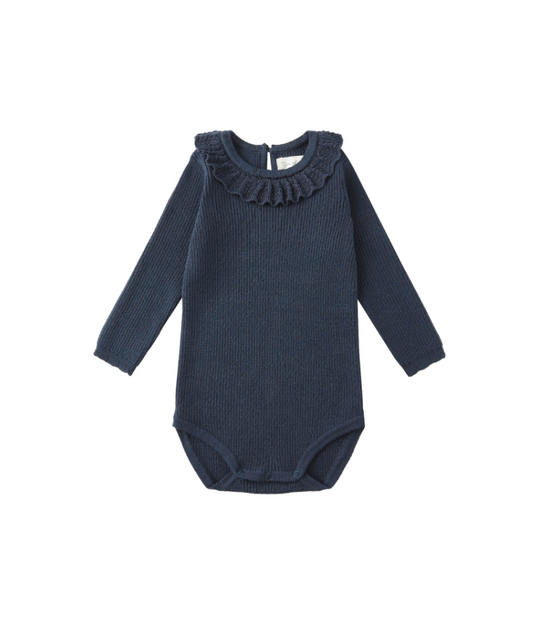 Rylee + Cru Ruffle Collar Bodysuit