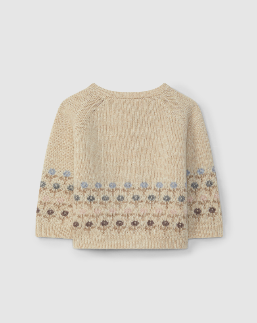 Snug Knitted Flowers Cardigan