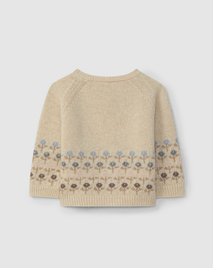 Snug Knitted Flowers Cardigan