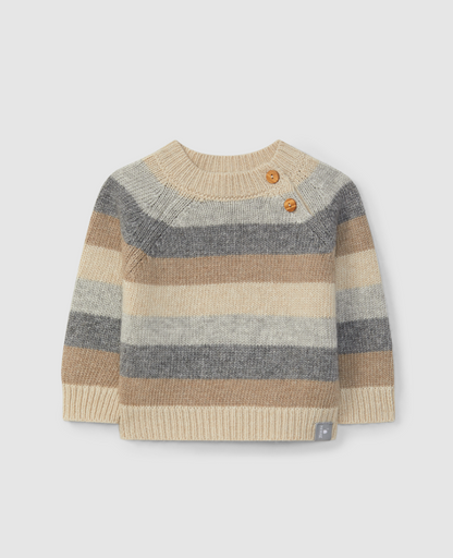 Snug Knitted Stripes Sweater