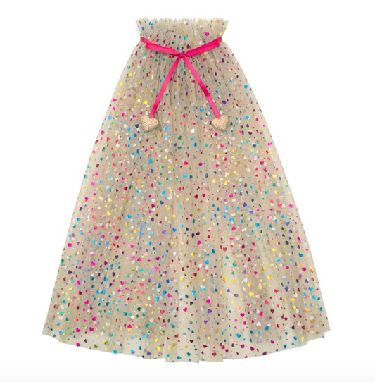 Mimi & Lula Rainbow Hearts Cape