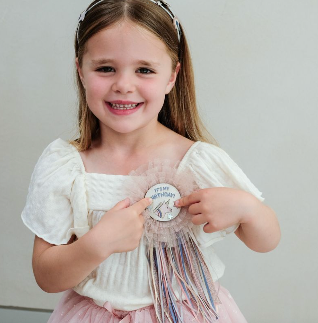 Mimi & Lula Unicorn Birthday Badge