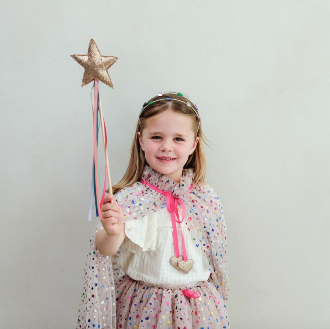 Mimi & Lula Rainbow Hearts Cape
