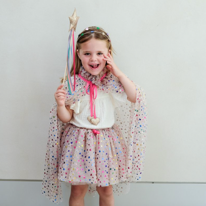 Mimi & Lula Rainbow Hearts Cape