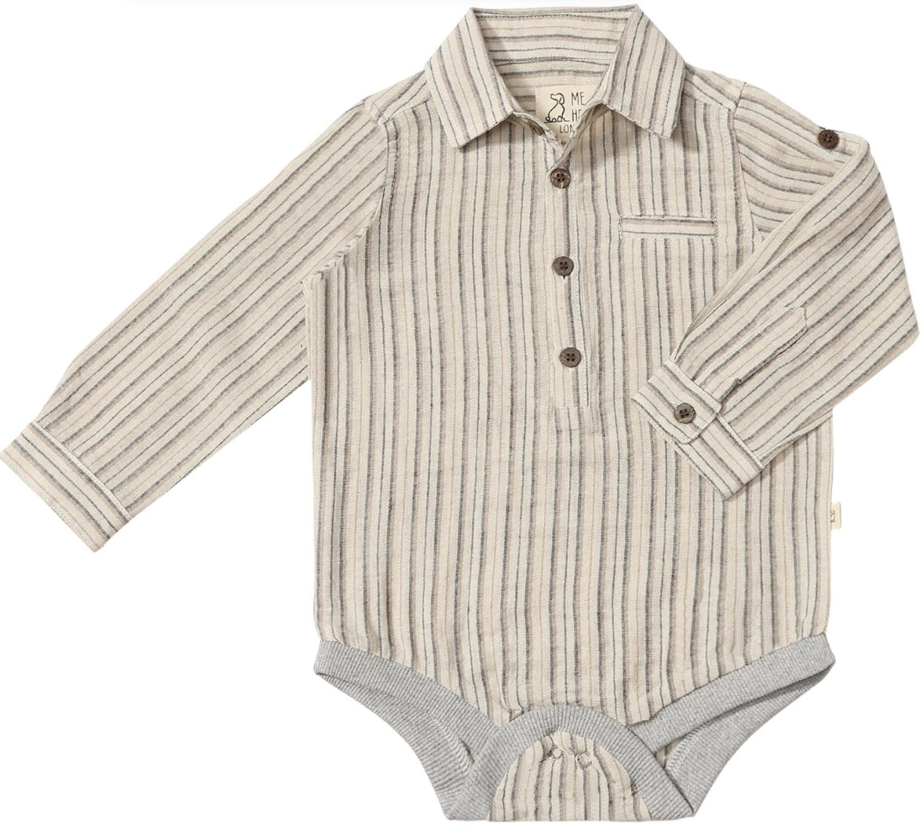 Me & Henry Jasper Woven Onesie