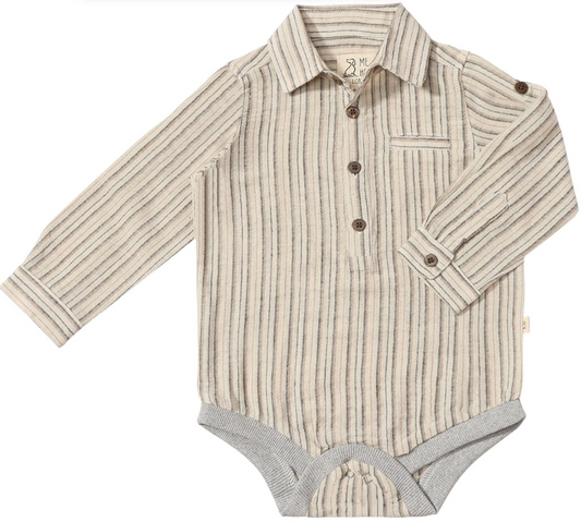Me & Henry Jasper Woven Onesie