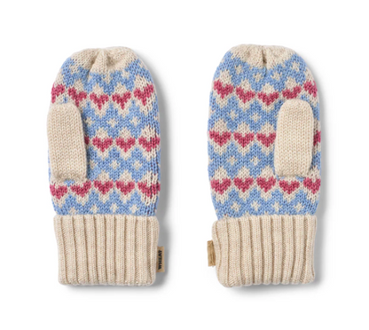 Wheat Jacquard Mittens Haansi