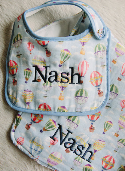 Timo & Violet Baby Classic Bib - Up Up & Away Multi