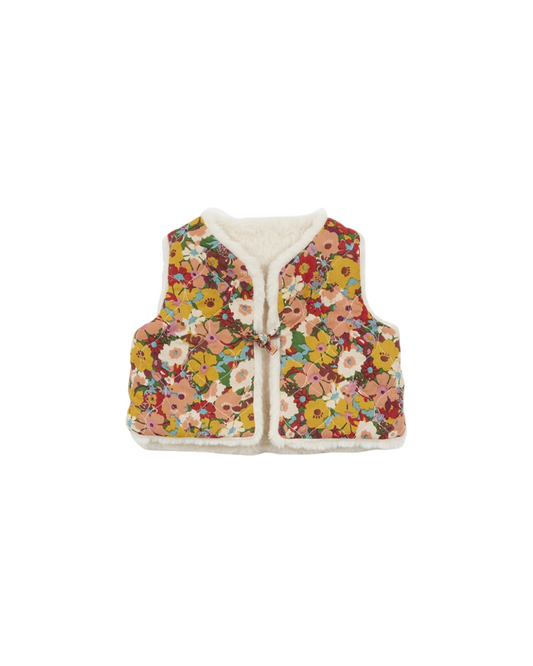 Arsene & Les Pipelettes Reversible Baby Floral Vest