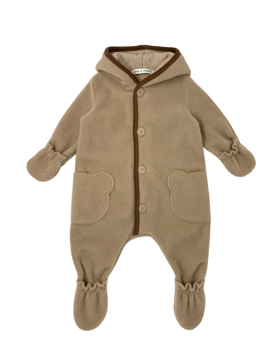 Zhoe and Tobiah Baby Natural Knitted Overalls