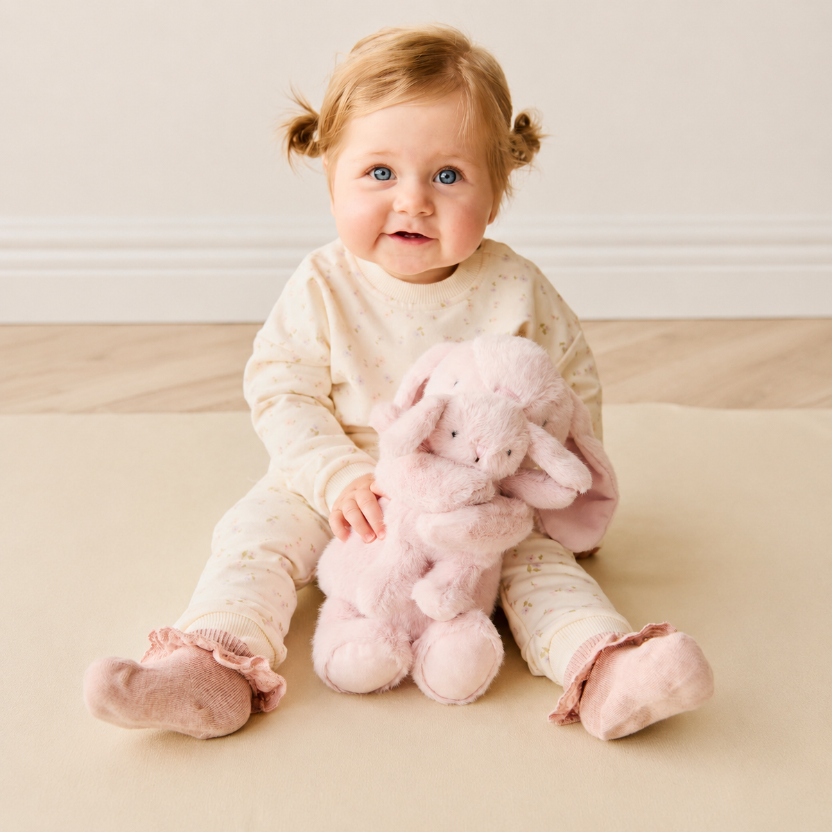 Snuggle Bunnies - Mama and Baby Bunny Plush Set - Frankie the Hugging Bunny