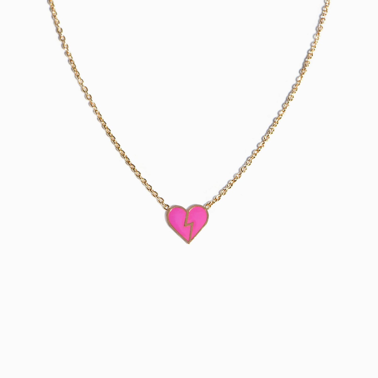Titlee - COEUR BRISÉ broken heart necklace x Hundred Pieces