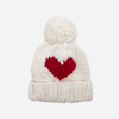 The Blueberry Hill - Heart Beanie, Red | Kids & Baby Hat Valentine's Love