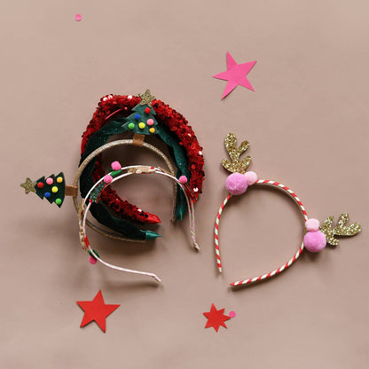 Rockahula Kids US - Stripy Pom Pom Reindeer Headband