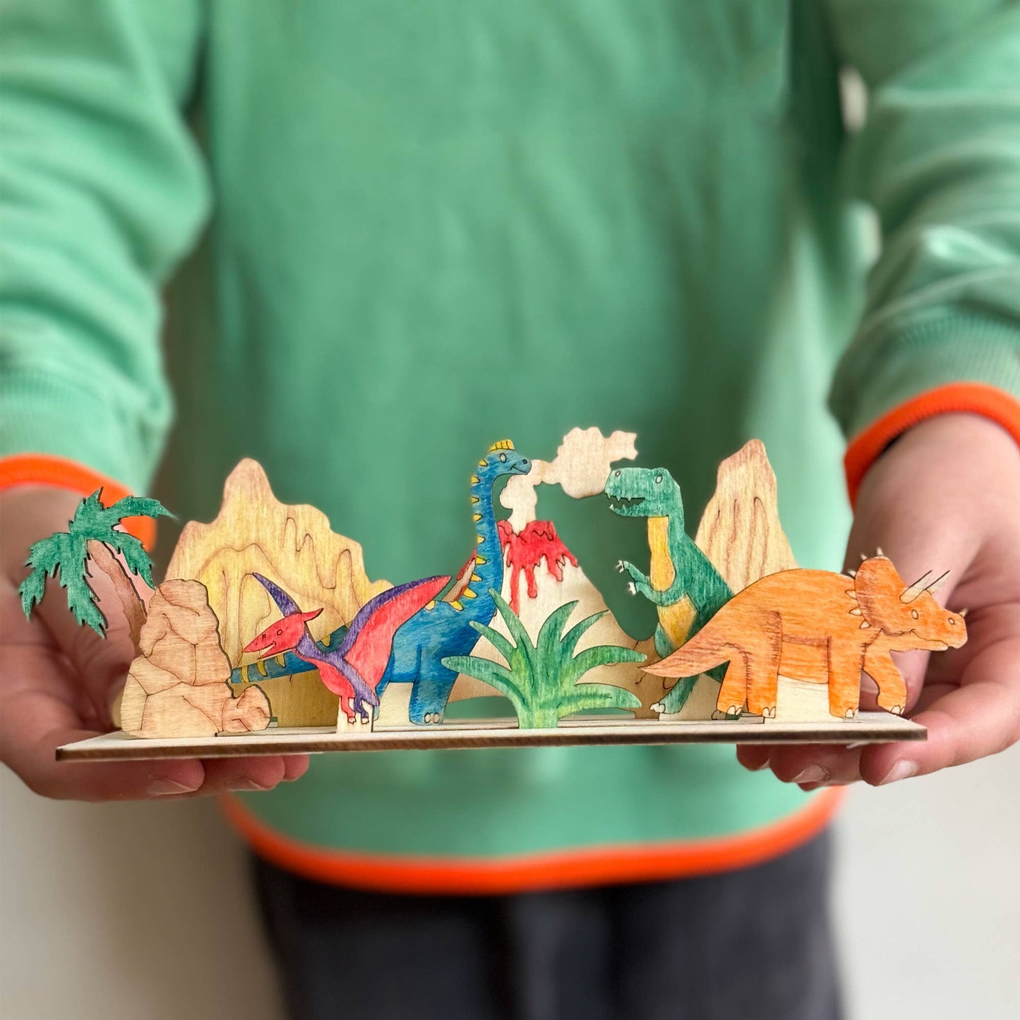 Cotton Twist - Create Your Own Dinosaur Scene - DIY Craft Kit for Kids