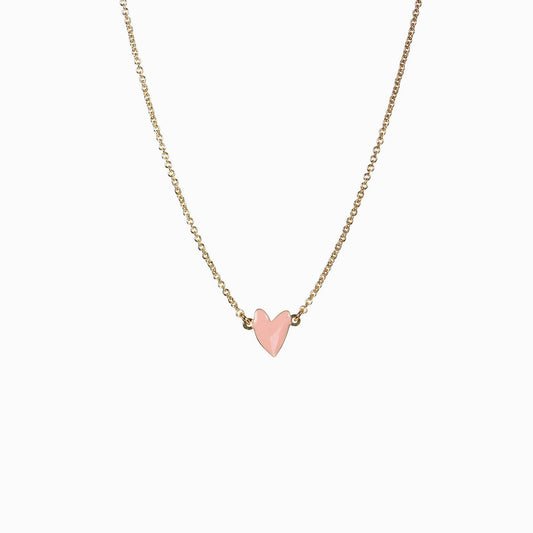 Titlee - GRANT heart necklace (powder pink)