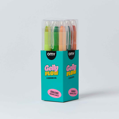 OMY - 9 GEL CRAYONS GELLY FLOW