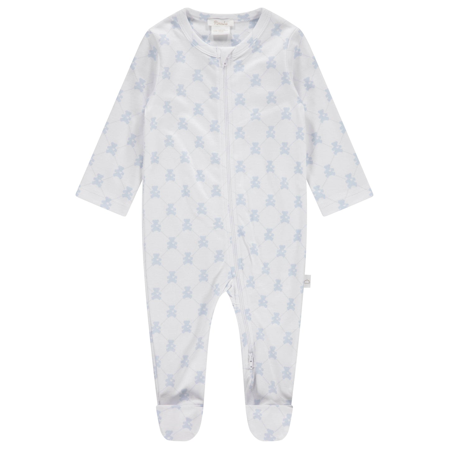 Pimalu - ZIPPER FOOTIE - TEDDY BEAR BLUE