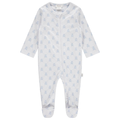 Pimalu - ZIPPER FOOTIE - TEDDY BEAR BLUE