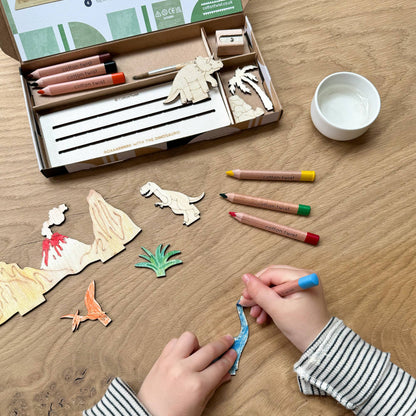 Cotton Twist - Create Your Own Dinosaur Scene - DIY Craft Kit for Kids