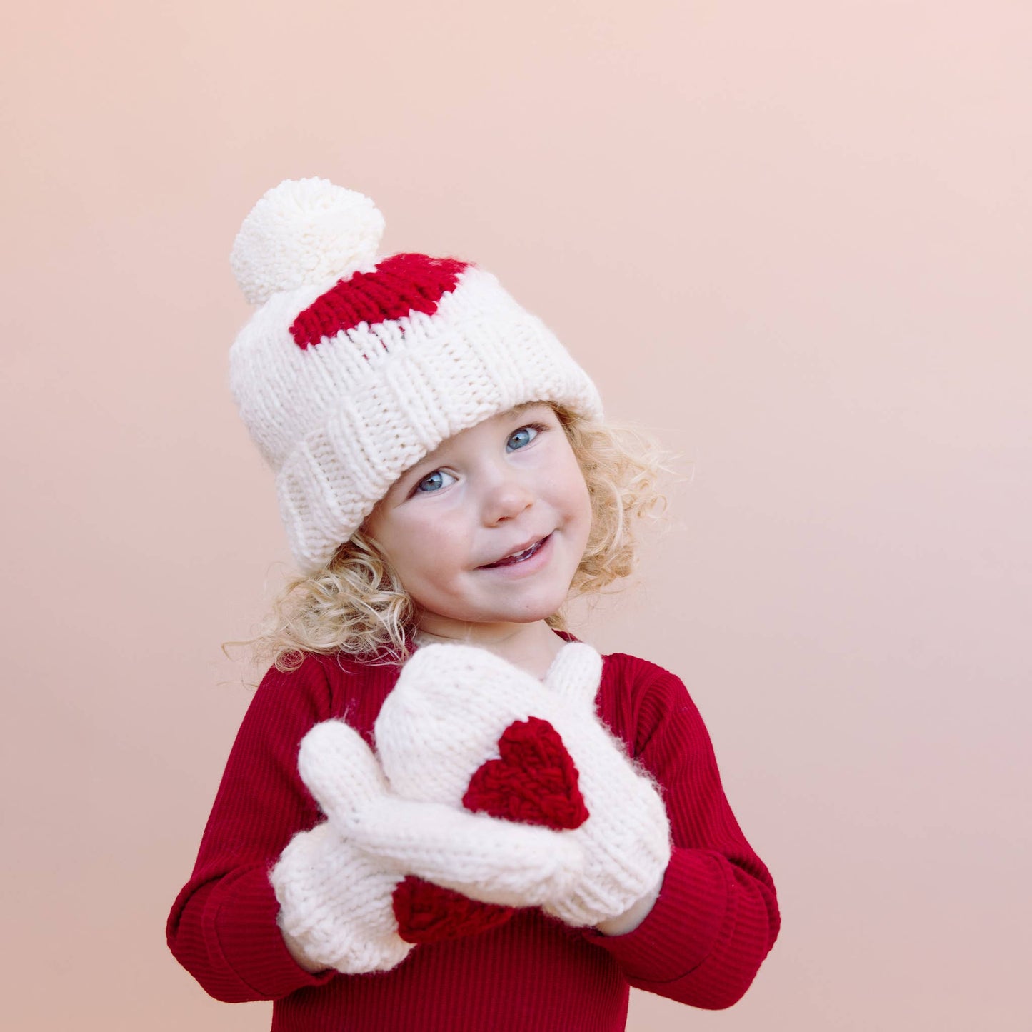 The Blueberry Hill - Heart Beanie, Red | Kids & Baby Hat Valentine's Love