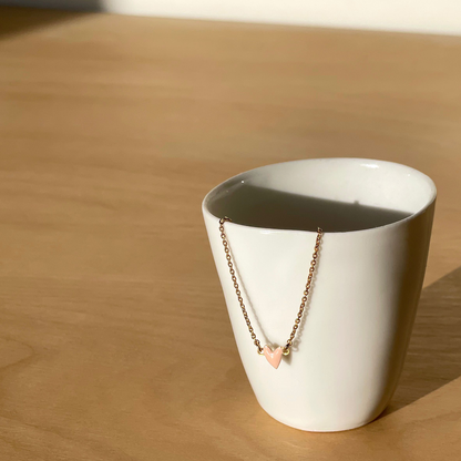 Titlee - GRANT heart necklace (powder pink)
