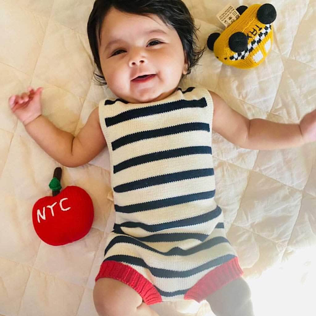 Estella - Organic Baby Toy - Big Apple Rattle (Machine Washable)