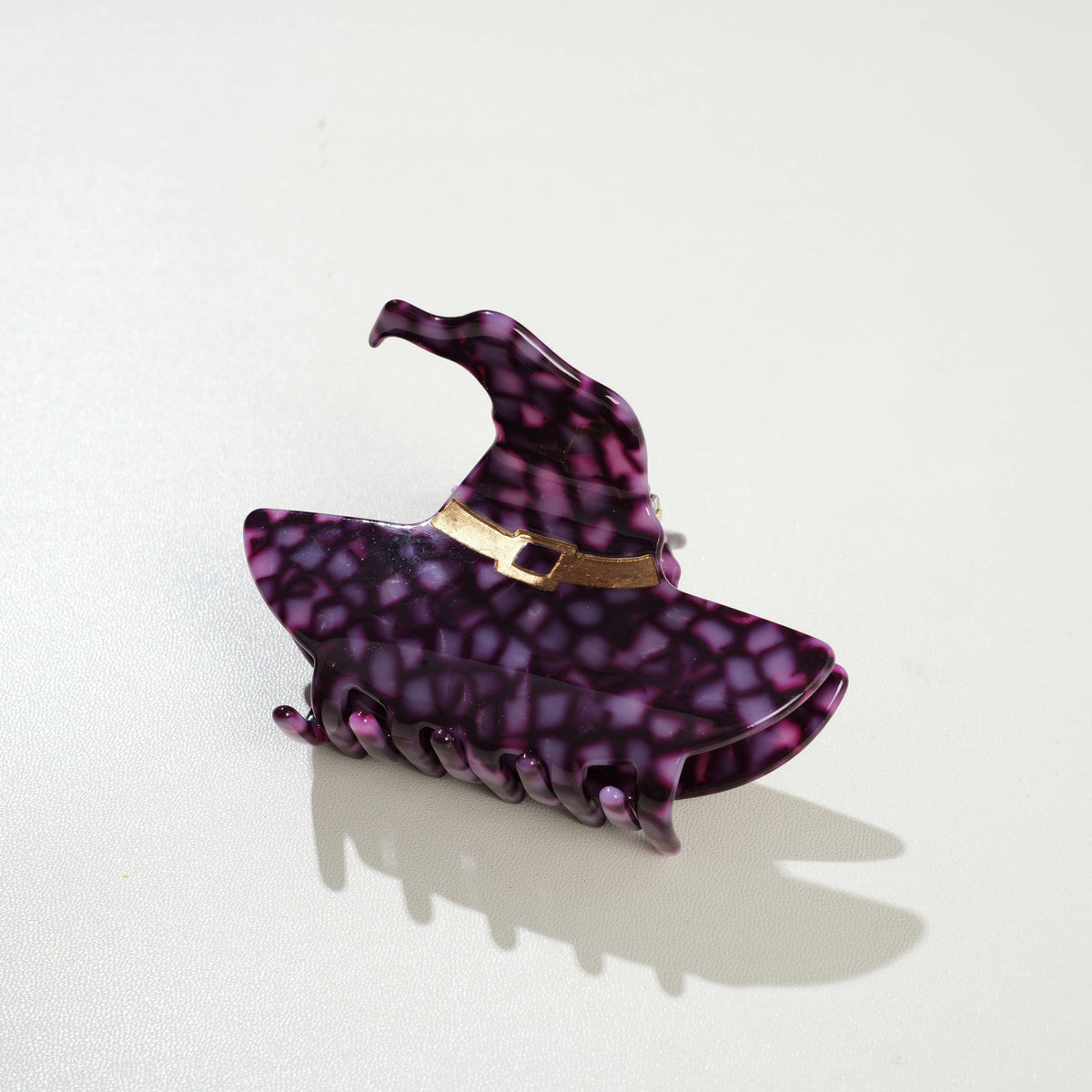 Adorro - Stained Glass Witch Hat Claw Clip - Medium