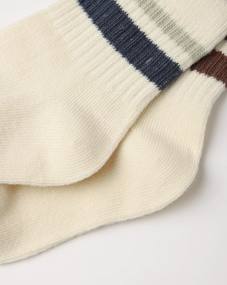 Rylee + Cru Stripe Socks, 2-Pack Fog, Mulberry