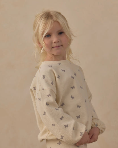 Rylee + Cru Spongey Knit Set Butterfly Ditsy