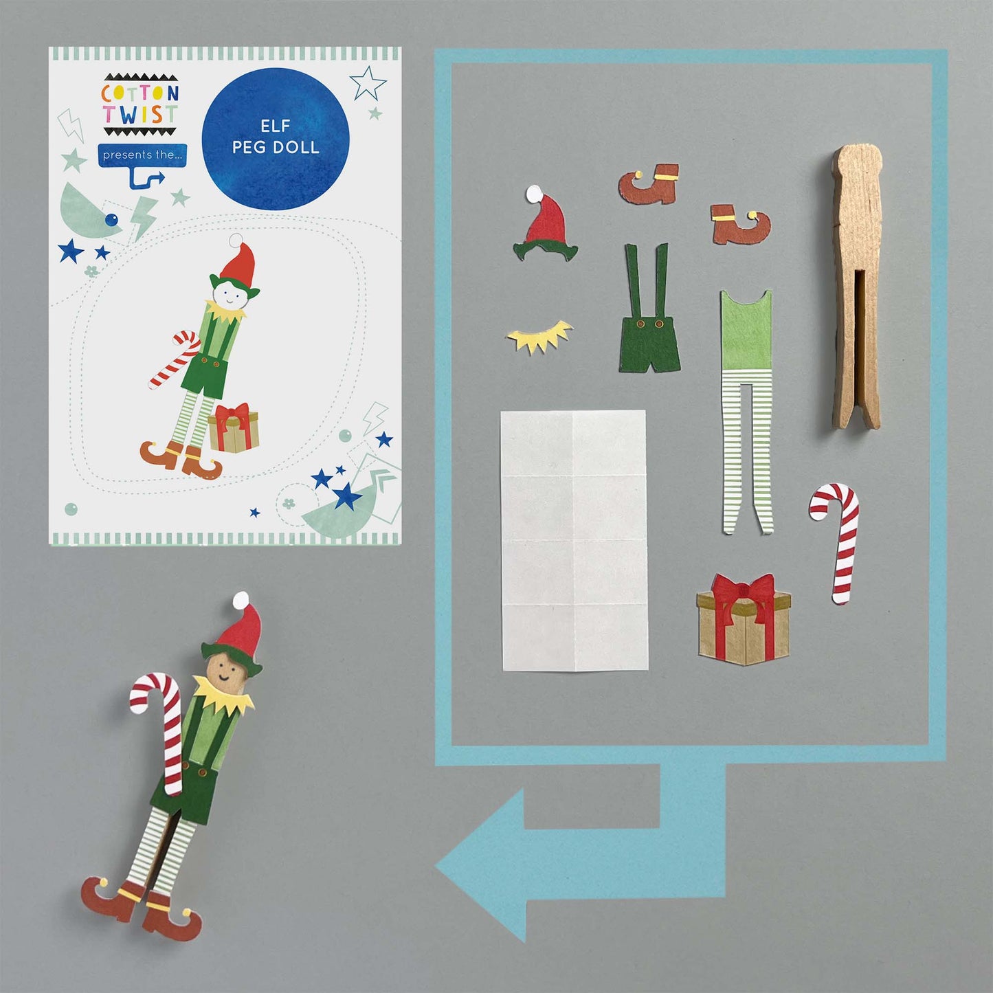 Cotton Twist - Make Your Own Elf Peg Doll