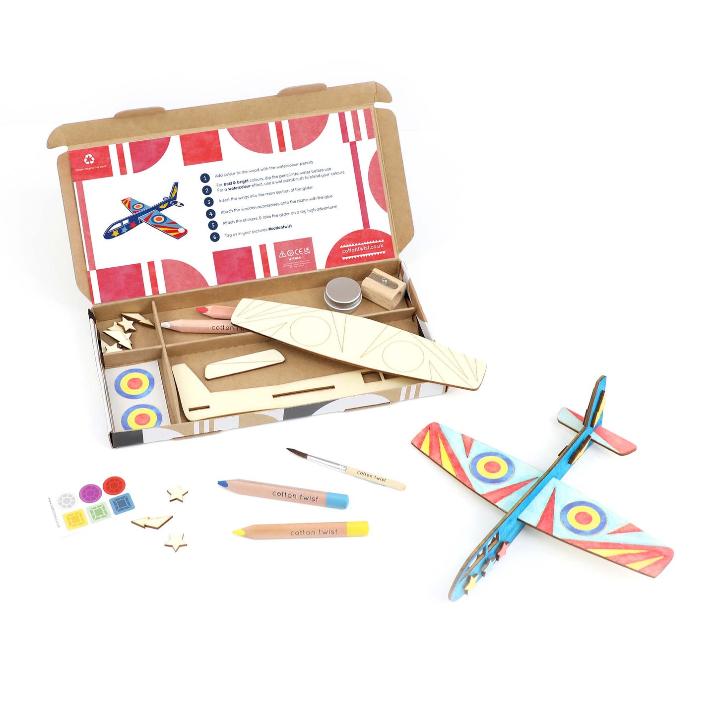 Cotton Twist - Plane Craft Kit Activity Box