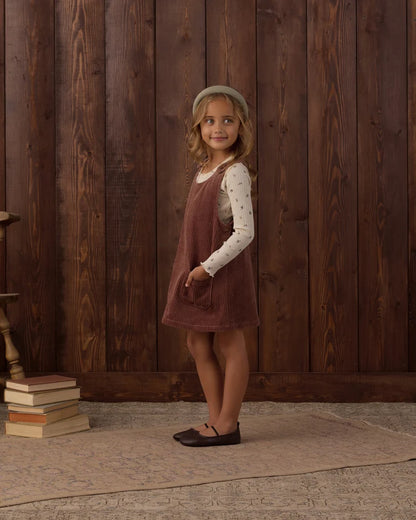 Rylee + Cru Ribbed Long Sleeve Natural Ditsy