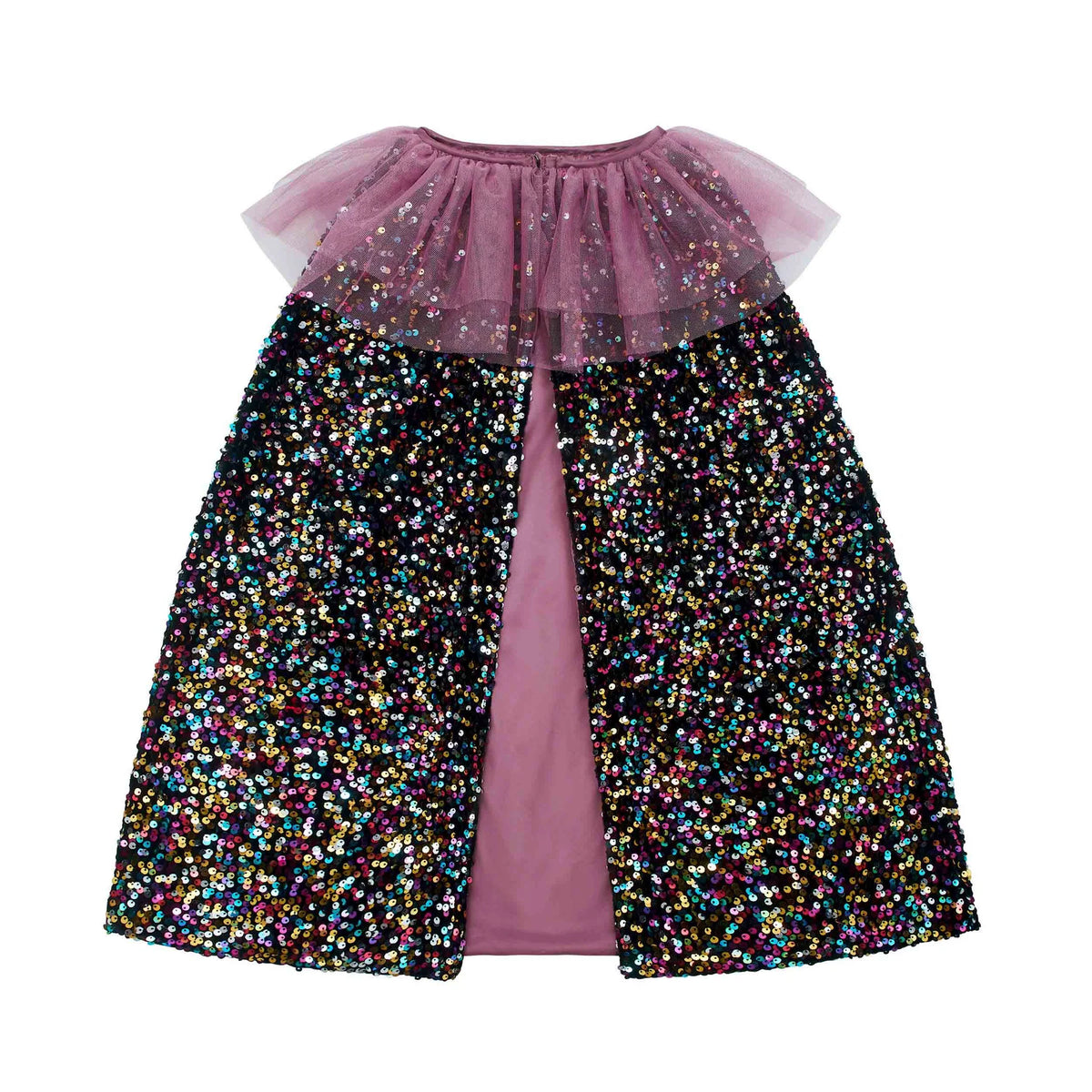 Mimi & Lula Ruffle Dazzle Sequin Cape - Multi