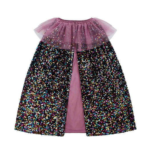 Mimi & Lula Ruffle Dazzle Sequin Cape - Multi