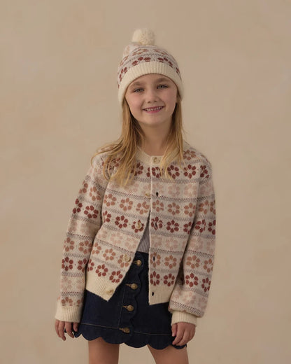 Rylee + Cru Cheyenne Cardigan Flower Fair Isle