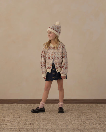 Rylee + Cru Cheyenne Cardigan Flower Fair Isle