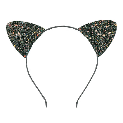 Mimi & Lula Spooky Glitter Cat Ears - Black