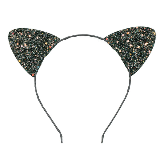 Mimi & Lula Spooky Glitter Cat Ears - Black