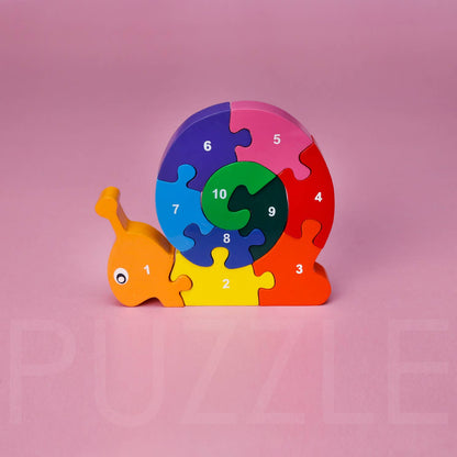 Mr. Ellie Pooh - Wooden Puzzle Snail (w)