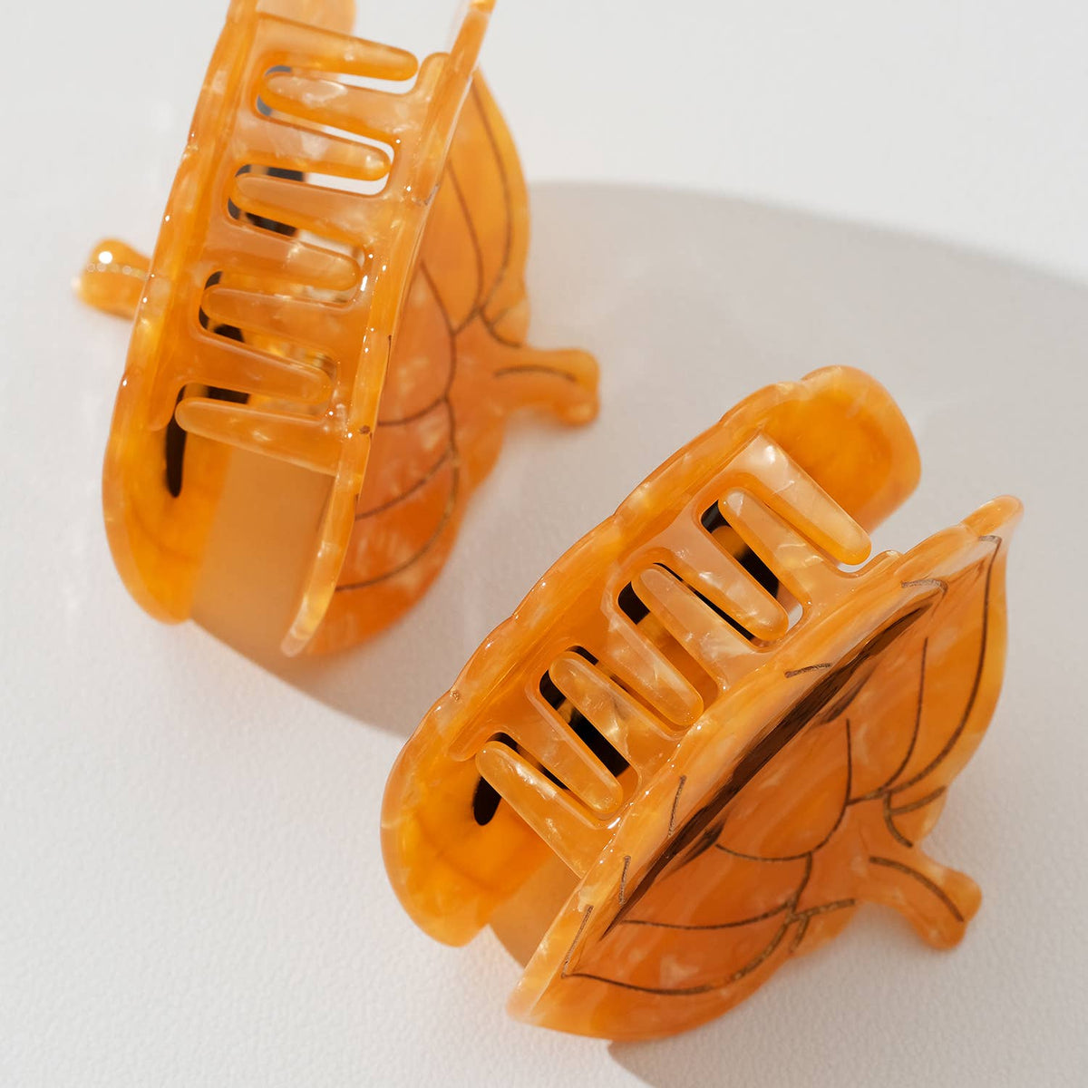Adorro - Jack O Lantern Pumpkin Claw Clip - Large