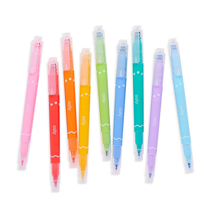 OOLY - Confetti Stamp Double-Ended Markers - Set of 9