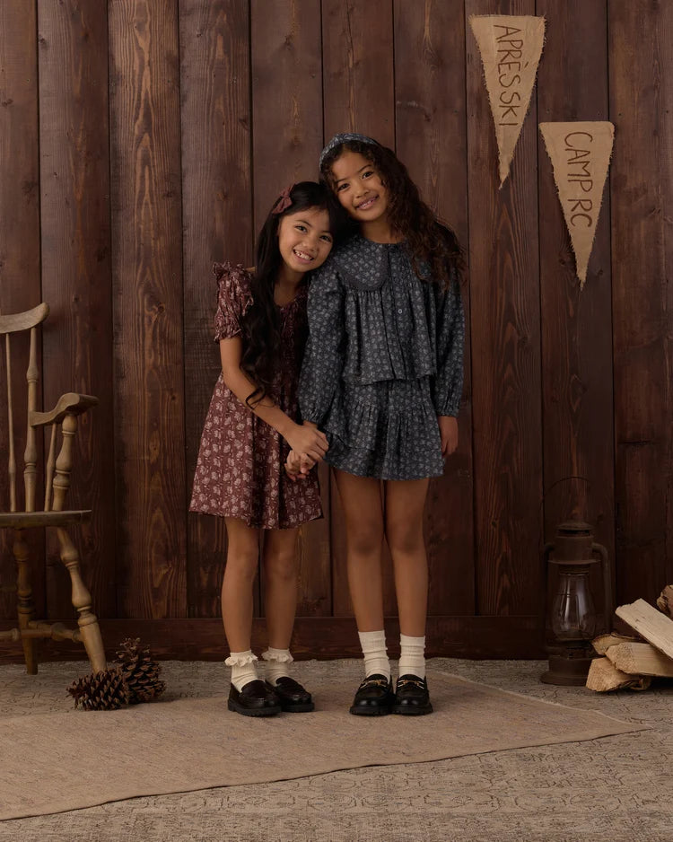 Rylee + Cru Fern Blouse Heart Ditsy