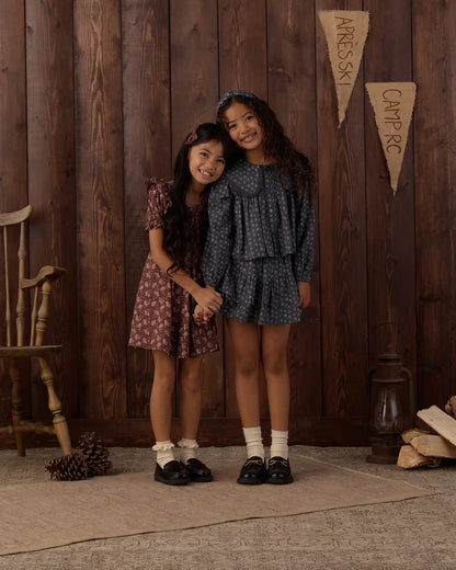 Rylee + Cru Fern Blouse Heart Ditsy