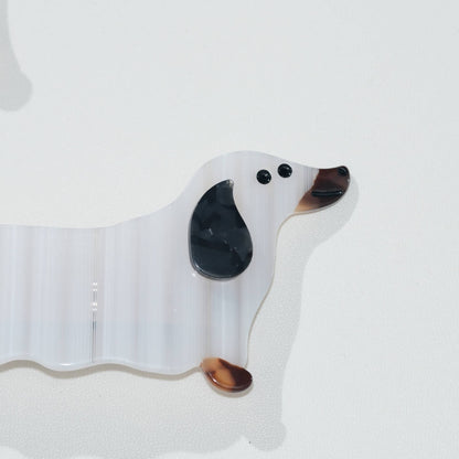 Adorro - Dachshund Ghost French Hair Clip
