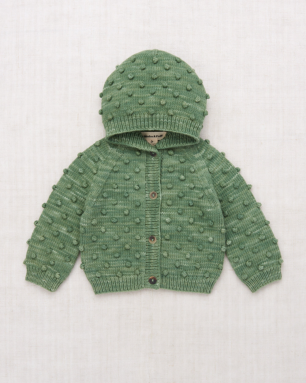 Misha & Puff Hooded Popcorn Cardigan