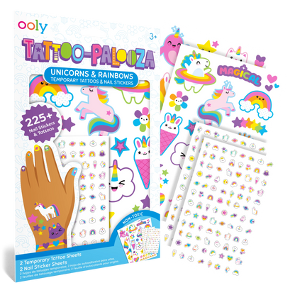 OOLY - Tattoo Palooza: Temporary Tattoos & Nail Stickers - Unicorns