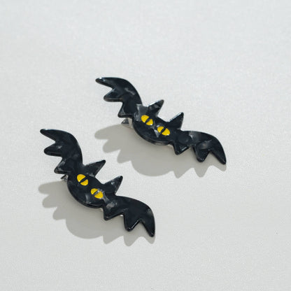 Adorro - Mini Bat Barrette Hair Clip (Set of 2)