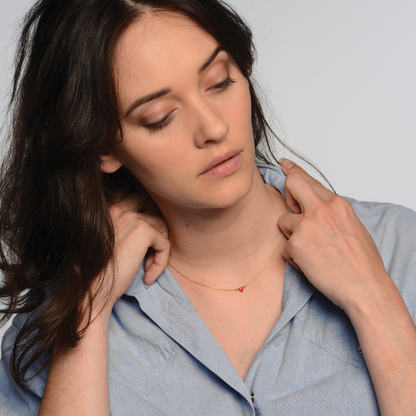 Titlee - GRANT heart red poppy